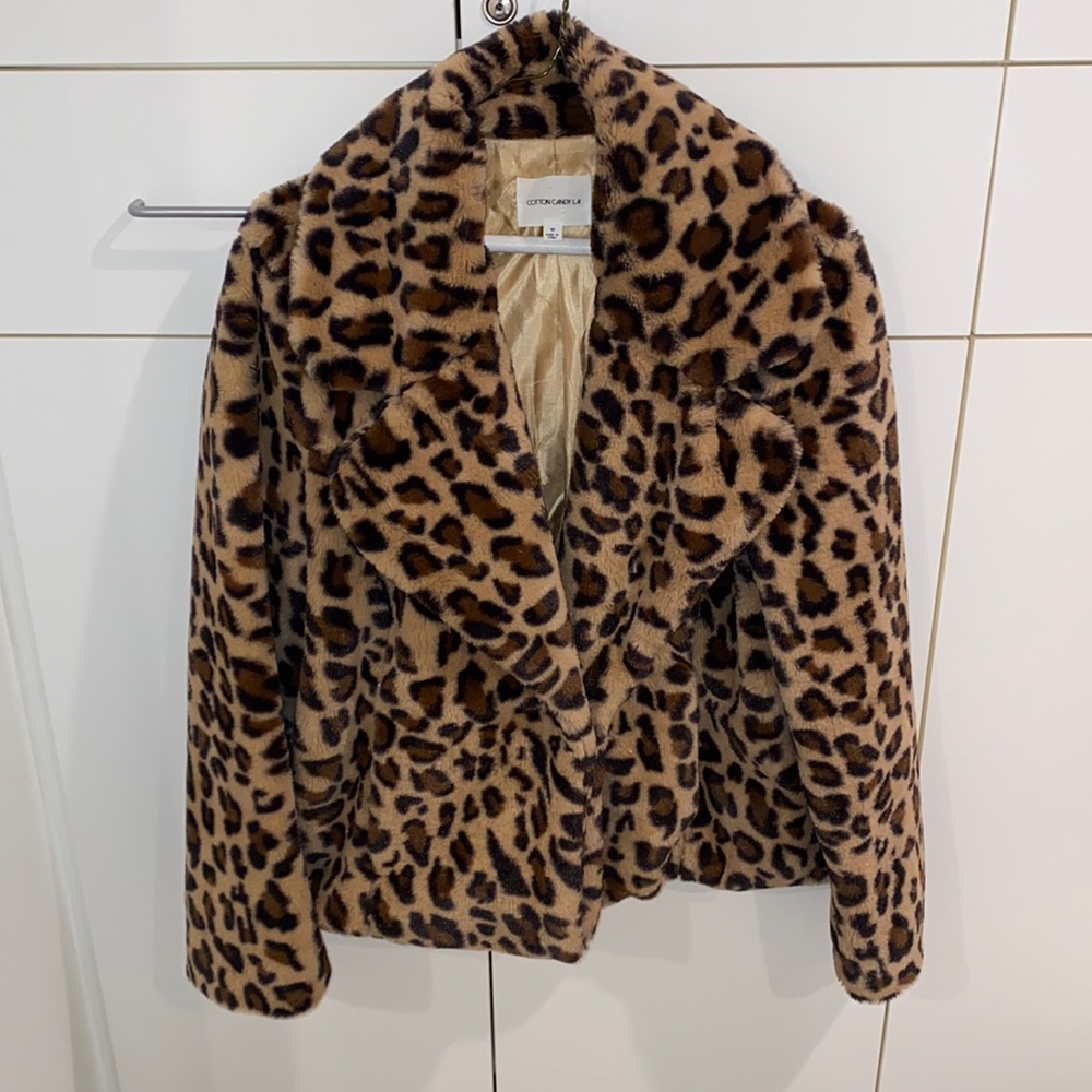 Faux fur cheetah coat by Cotton Candy LA
